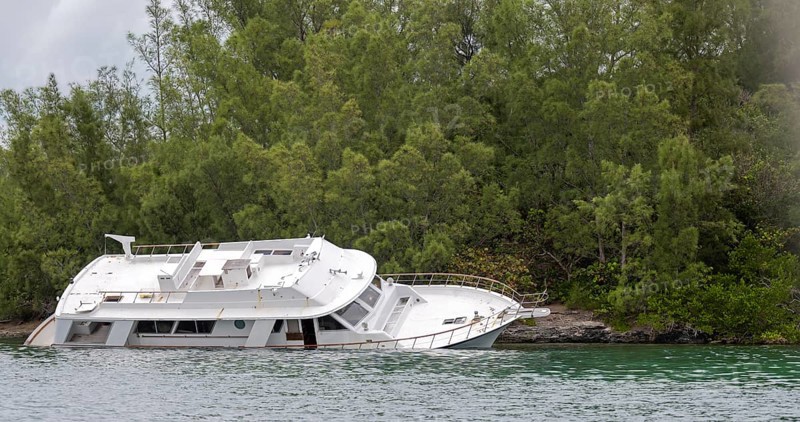 Shipwreck after Hurricane Bermuda