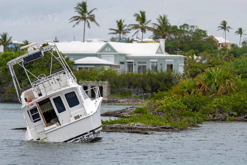 Shipwreck after Hurricane Bermuda