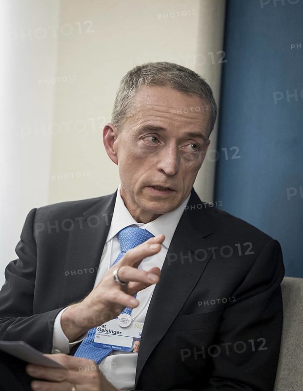 Patrick Paul (Pat) Gelsinger, CEO Chief Executive Officer Intel, pictured during the World Economic Forum in Davos