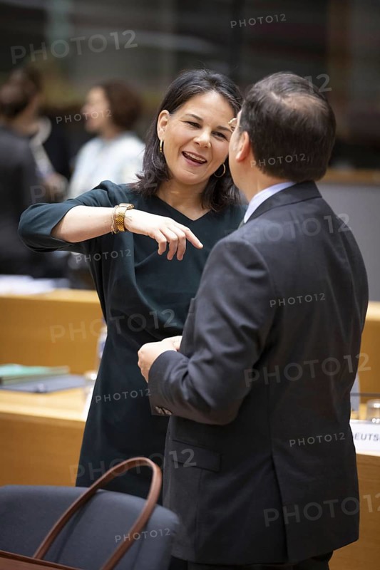 Annalena Bärbock, (Green) Federal Foreign Minister, takes part in the Council on Foreign Relations. Here with the Foreign Minister of Spain Jose Manuel Albares. Brussels, 22.01.2024. Photographed on behalf of the Federal Foreign Office