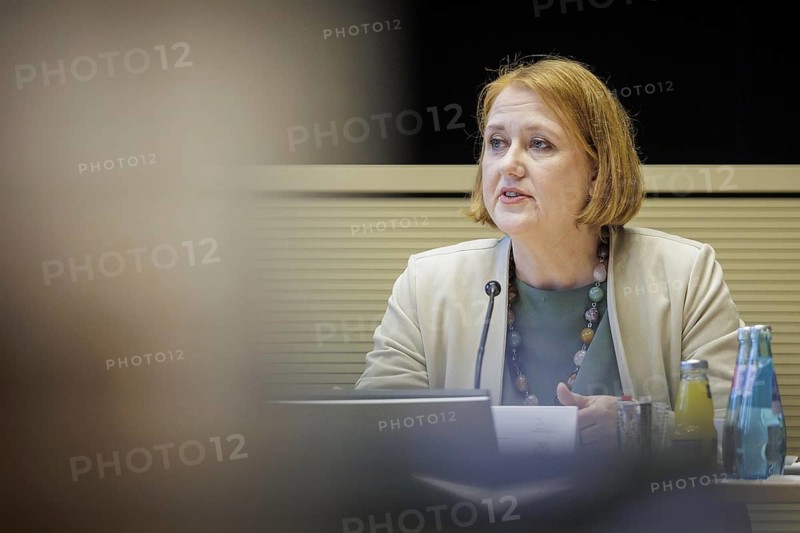 Lisa Paus (Alliance 90/The Greens), Federal Minister for Family Affairs, Senior Citizens, Women and Youth, photographed during a press conference on the expansion of woman's homes in Cottbus town hall, 22 January 2024. Photographed on behalf of the Federal Ministry for Family Affairs