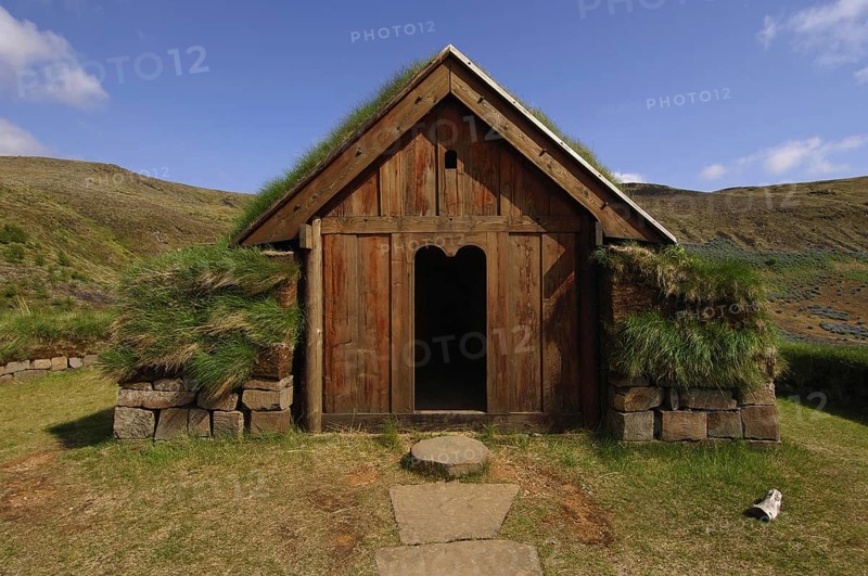The chapel at the re-constructed Viking longhouse at Stong, Pjorsardalur, south-central Iceland