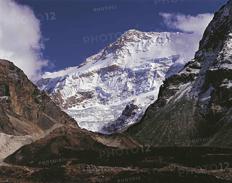 Kambachen, the southern-most major peak of the Kangchenjunga range in east Nepal