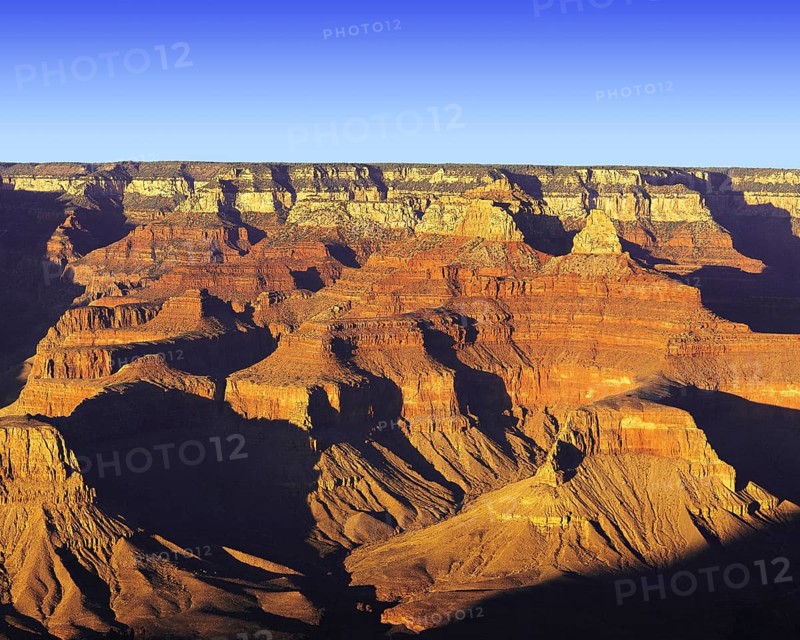 Grand Canyon from South Rim, in dramatic dawn light