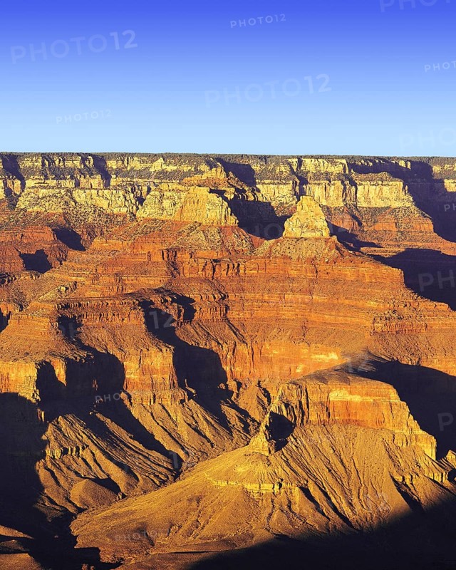 Grand Canyon from South Rim, in dramatic dawn light