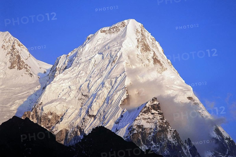 Evening light on Rathong Peak in the Kangchenjunga region of east Nepal