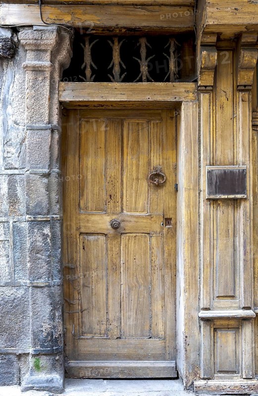 Old front door, entrance door, Morlaix, Departements Finistere, Brittany, France, Europe