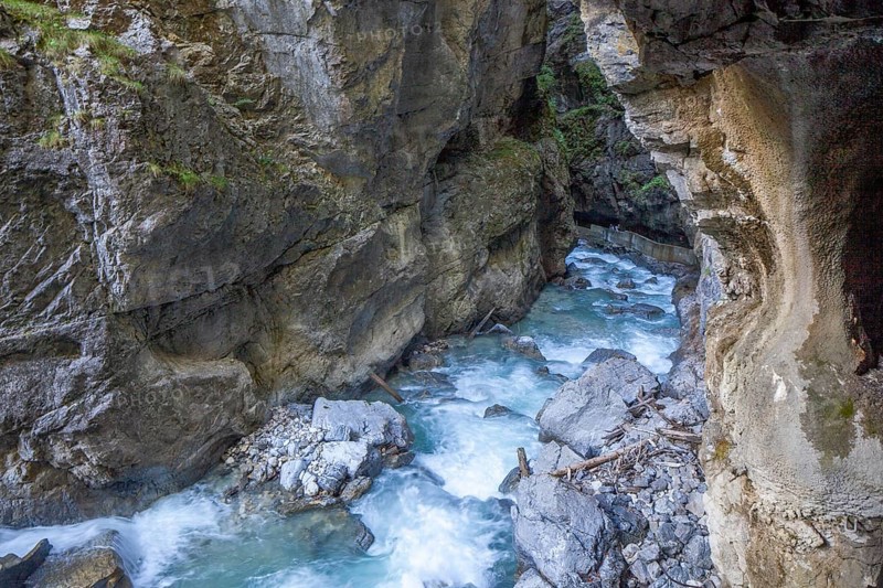 Partnachklamm Gorge, Garmisch-Partenkirchen, Upper Bavaria, Bavaria, Germany, Europe