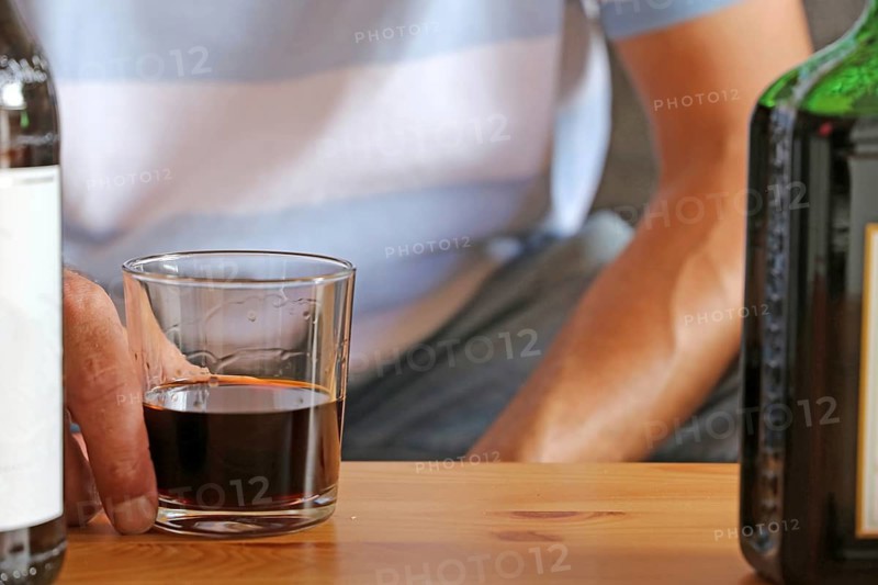Alcoholic gets drunk at home