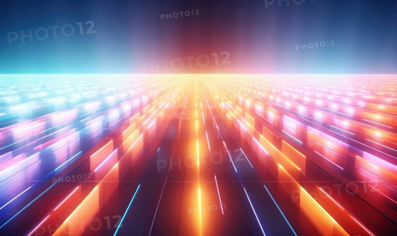 Futuristic technology background with glowing lines AI generated