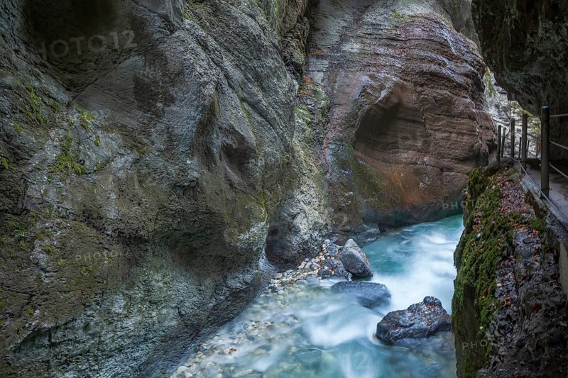 Partnachklamm Gorge, Garmisch-Partenkirchen, Upper Bavaria, Bavaria, Germany, Europe