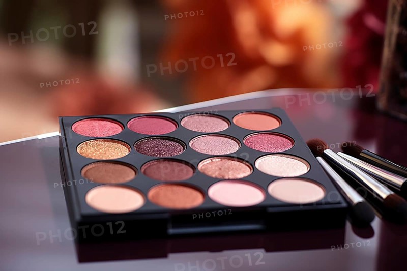 Eyeshadow makeup palette. KI generiert, generiert AI generated