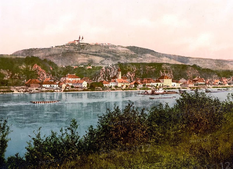 Marbach and Maria Taferl in the district of Melk, Lower Austria, Austria, around 1890, Historical, digitally restored reproduction from a 19th century original Marbach and Maria Taferl in the district of Melk, Lower Austria, Austria, around 1890, Historical, digitally restored reproduction from a 19th century original, Europe