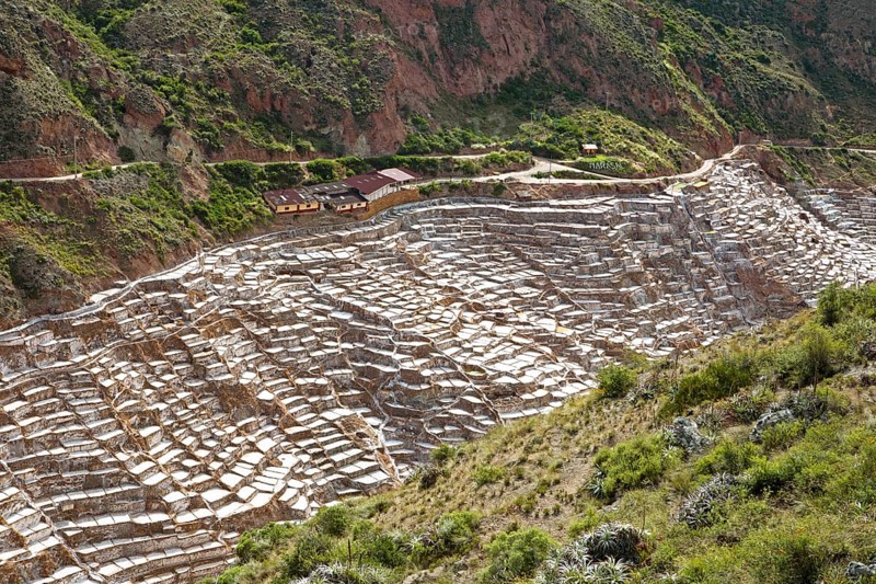 Salineras de Maras or salt mines of Maras, Cusco region, Peru, South America