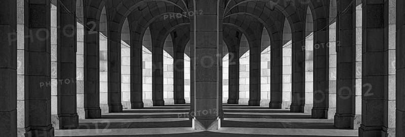 Arcade tour of the Congress Hall, unfinished monumental building of the National Socialists on the former Nazi Party Rally Grounds, 1933-1945, Composing, Nuremberg, Middle Franconia Bavaria, Germany, Europe
