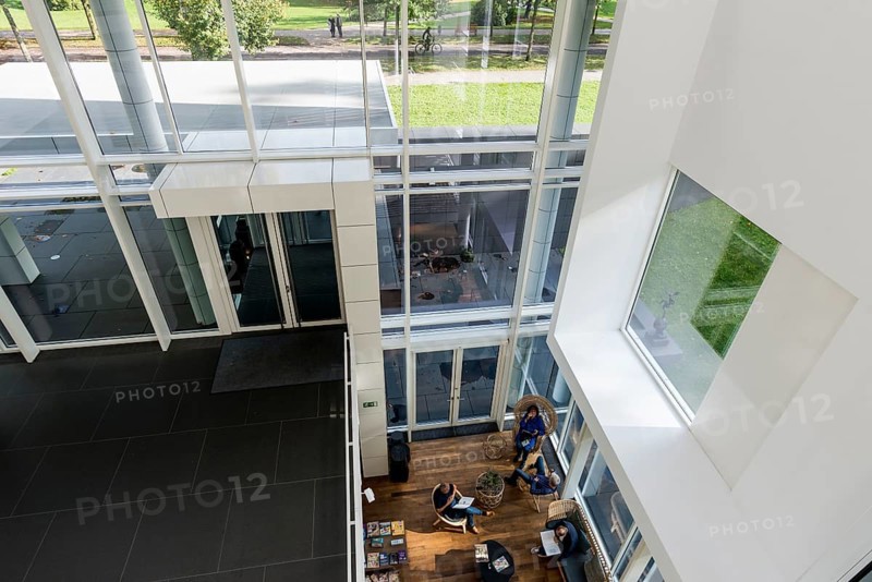 Interior view, Museum Frieder Burda, artworks by Karin Kneffel, architect Richard Meier, Baden-Baden, Black Forest, Baden-Wuerttemberg, Germany, Europe