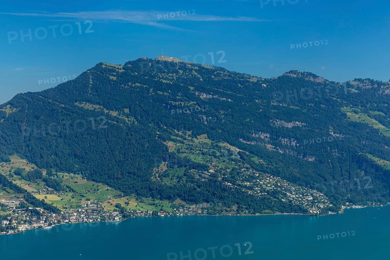View from Buergenstock over Lake Lucerne to the Rigi, Canton Niewalden, Switzerland, Lake Lucerne, Niewalden, Switzerland, Europe