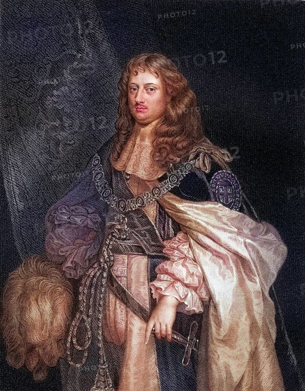 Edward Montagu 1st Earl of Sandwich, Viscount Hinchingbrooke, 1625-1672, English admiral who brought Charles II to England in 1660. From the book Lodge's British Portraits published in London 1823, Historical, digitally restored reproduction from a 19th century original, Record date not stated