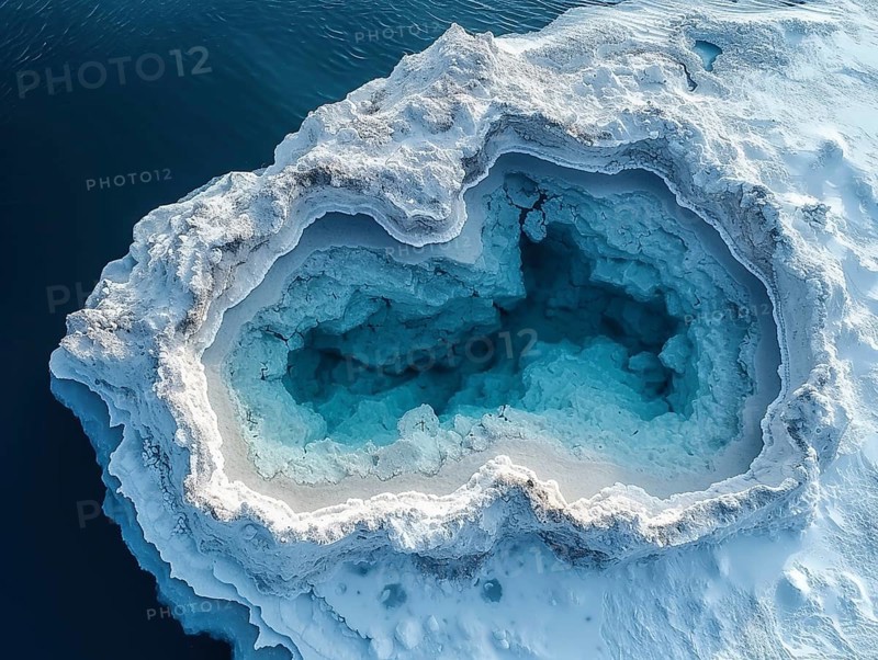Salt lake for lithium extraction in South America, AI generated