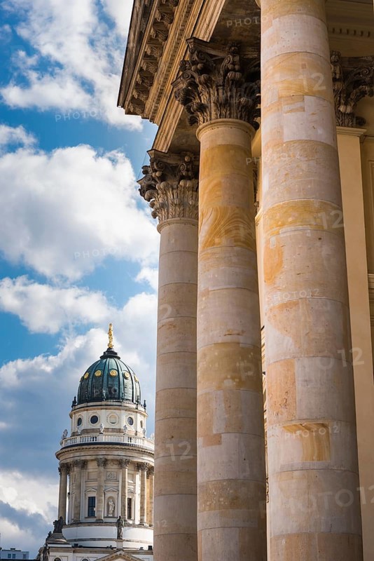 Gendarmenmarkt, German Cathedral, concert hall, centre, columns, building, church, dome, city centre, historic, history, cathedral, Christian, Berlin, Germany, Europe