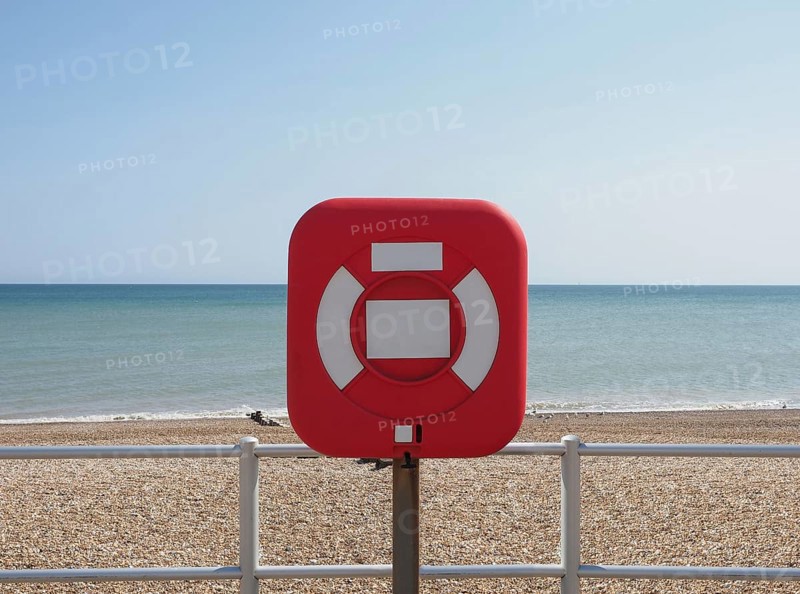 Lifebuoy by the sea