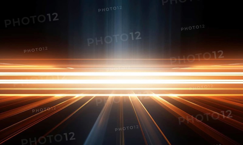 Abstract technology background with glowing lines and light effects AI generated