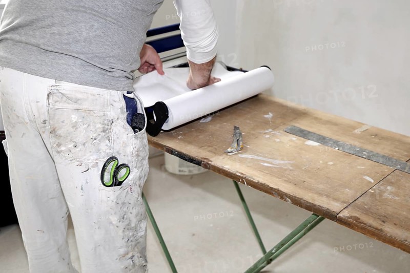 Craftsman (painter) for wallpapering work