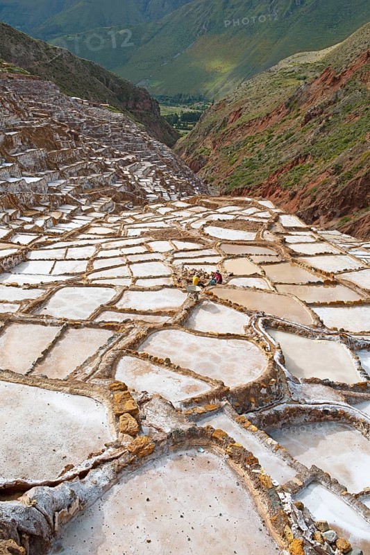 Salineras de Maras or salt mines of Maras, Cusco region, Peru, South America