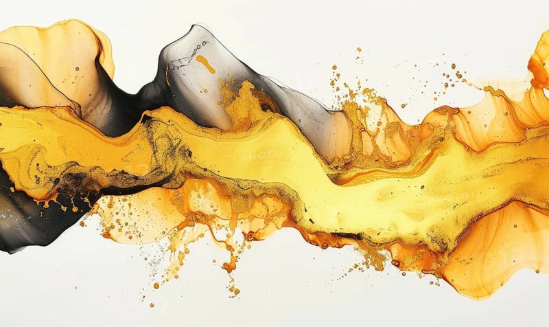 Marble abstract acrylic background. Marbling artwork texture. Agate ripple pattern. Gold powder AI generated