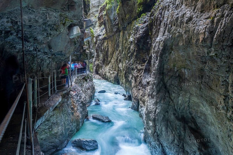 Partnachklamm Gorge, Garmisch-Partenkirchen, Upper Bavaria, Bavaria, Germany, Europe