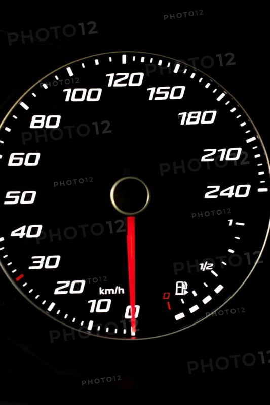 Close up of speed meter. Speedometer of a car, Digital speedometer of a car
