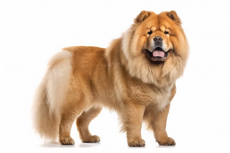 Chow Chow dog on white background. KI generiert, generiert AI generated