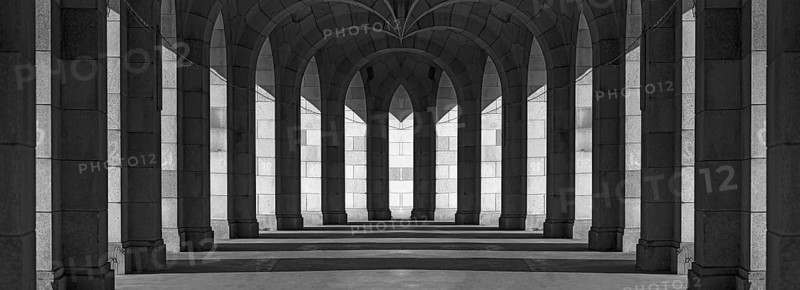 Arcade tour of the Congress Hall, unfinished monumental building of the National Socialists on the former Nazi Party Rally Grounds, 1933-1945, Composing, Nuremberg, Middle Franconia Bavaria, Germany, Europe