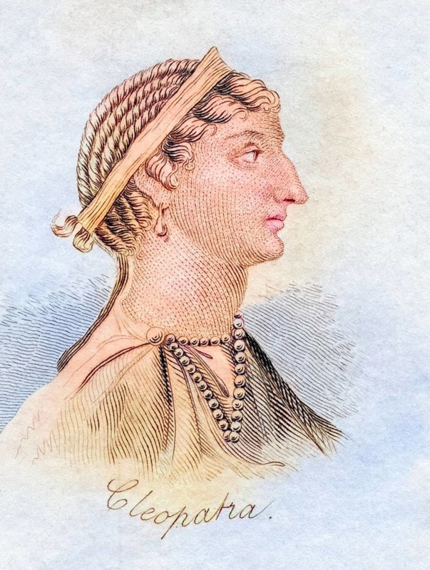 Cleopatra Filopater Nea Thea Cleopatra VII 69 BC-30 BC Last Queen of Egypt from the book Crabbs Historical Dictionary from 1825, Historical, digitally restored reproduction from a 19th century original, Record date not stated