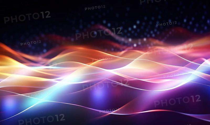 Abstract background with glowing abstract waves AI generated