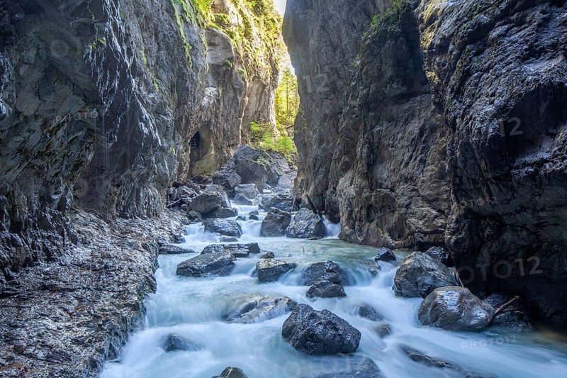 Partnachklamm Gorge, Garmisch-Partenkirchen, Upper Bavaria, Bavaria, Germany, Europe
