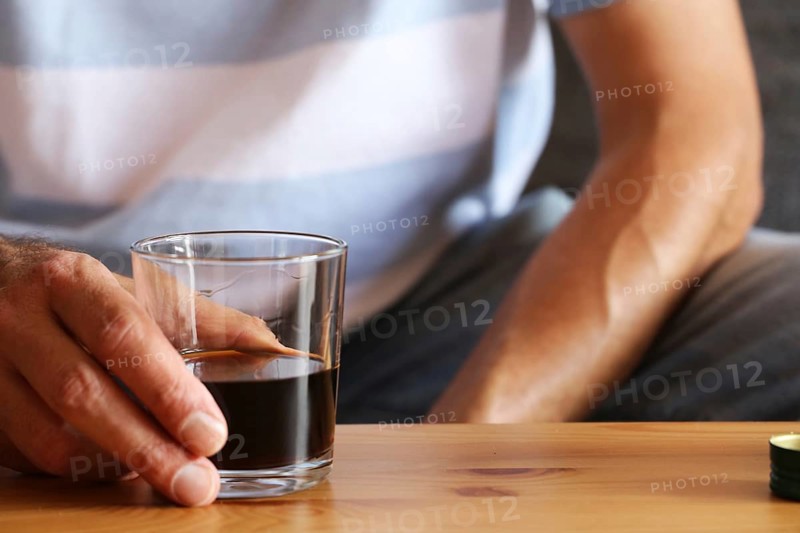 Alcoholic gets drunk at home