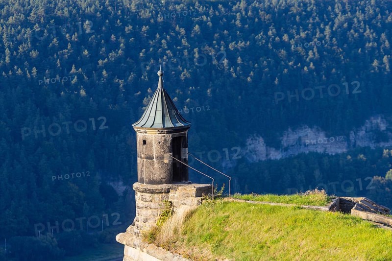 Koenigstein Fortress in Saxon Switzerland, Koenigstein, Saxony, Germany, Europe