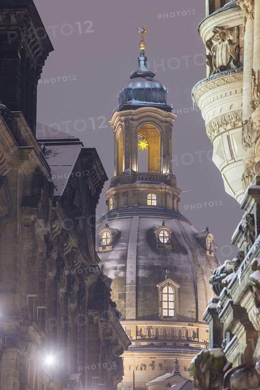 Dresden's Old Town with its historic buildings. Augustusstrasse Passage between Georgentor and Staendehaus to the Church of Our Lady, Dresden, Saxony, Germany, Europe