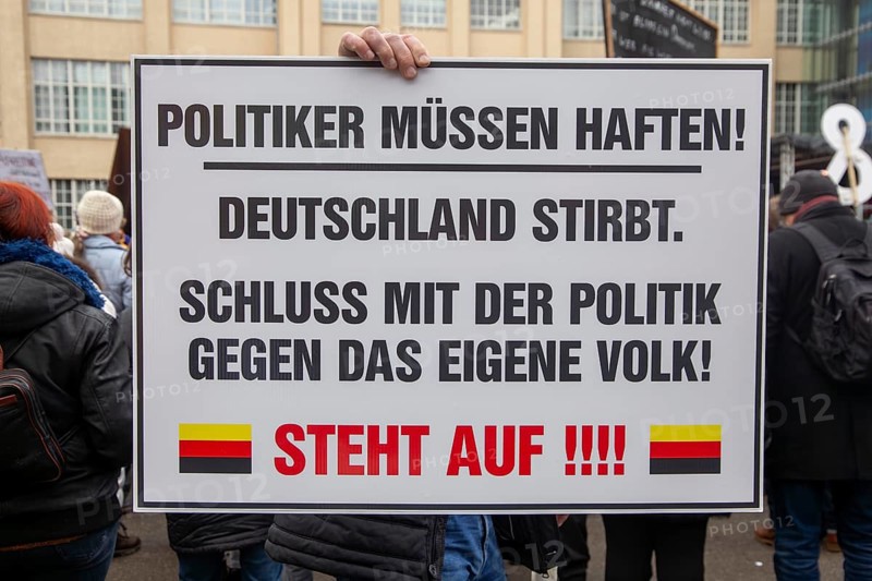 Karlsruhe, 10 December 2023: Large demonstration in favour of reappraisal of the coronavirus measures. A symbolic criminal complaint was filed against the members of the Bundestag who voted in favour of mandatory vaccination at the facilities