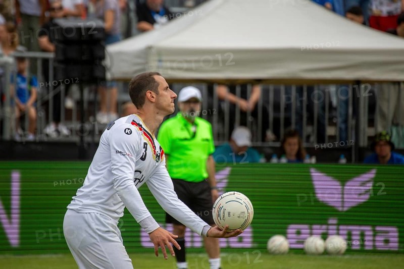 Fistball World Championship from 22 July to 29 July 2023 in Mannheim: At the end of the preliminary round, Germany won 3:0 sets against Italy and finished the preliminary round group A as the winner as expected. Here in the picture: Philipp Hofmann from TSV Hagen