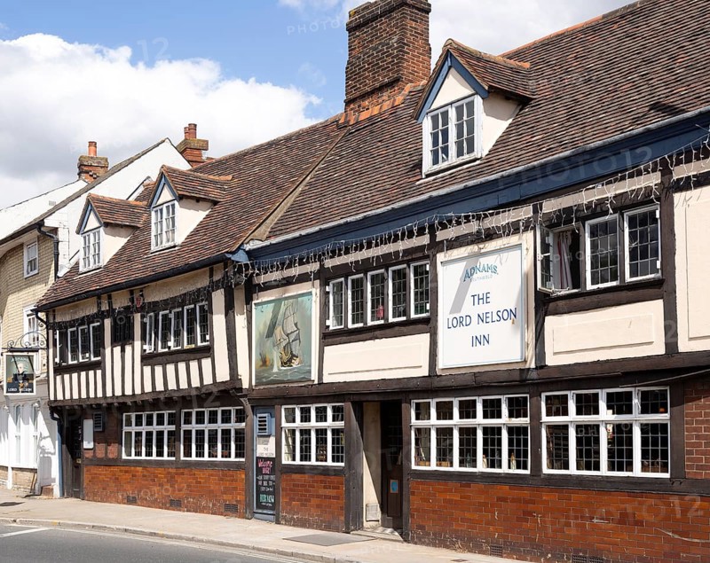 Historic Lord Nelson Inn, Adnams public house, Fore Street, Ipswich, Suffolk, England, UK