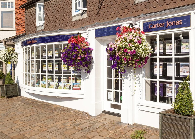Carter Jonas estate agent shop office Marlborough, Wiltshire, England, UK