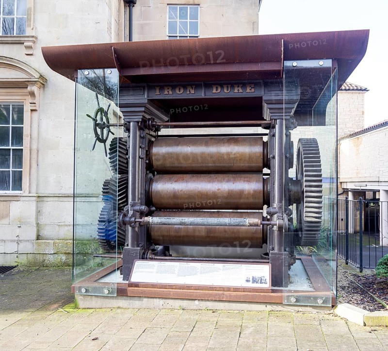 Iron Duke industrial archaeology 1849 rubber manufacturing machinery, Bradford on Avon, Wiltshire, England, United Kingdom, Europe