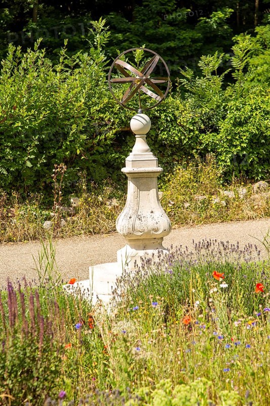 The Armillary Sphere, Arboretum, Christchurch park, Ipswich, Suffolk, England, UK in memory of Dr John Bletchley