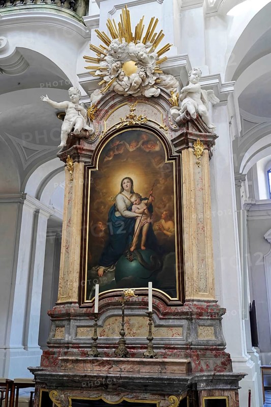 Side altar, St Trinitatis Cathedral, altar, nave, Dresden, Free State of Saxony, Germany, Europe