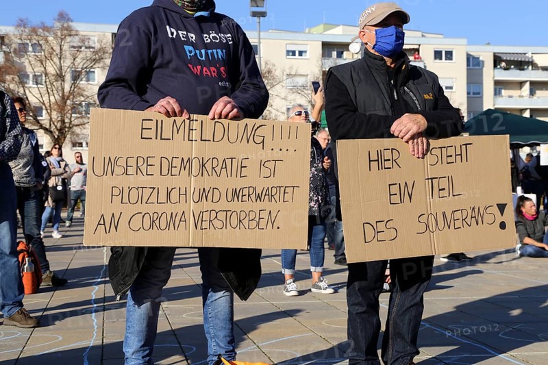 Speyer: Corona protests against the federal government's measures. The protests were organised by the Querdenken 6232 Speyer initiative