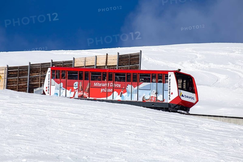 The Parsenn railway in Davos, Switzerland, Europe