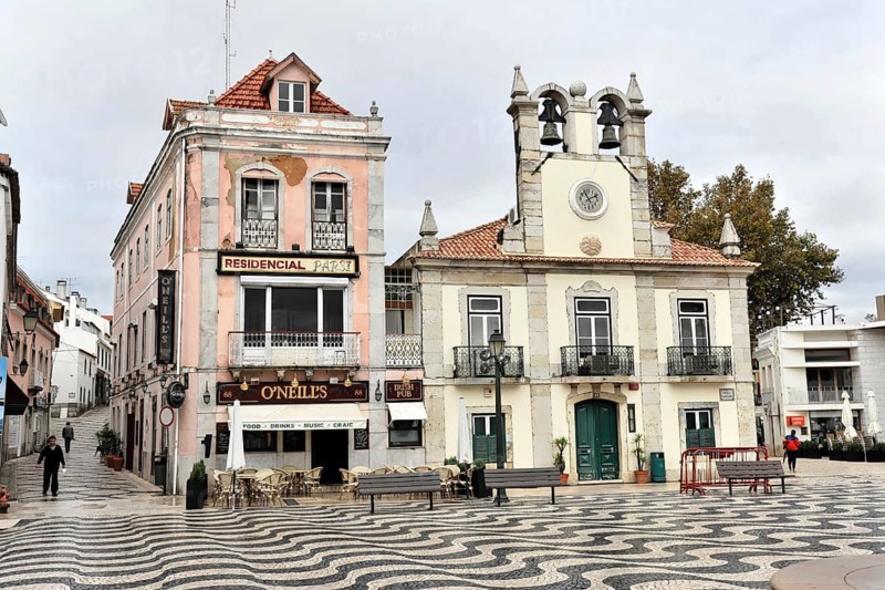 Historic Town Hall Square, Rathausplatz, Cascais, Lisbon, Portugal, Europe