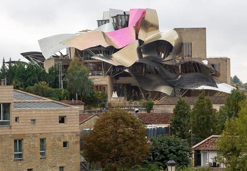 Modern architecture Marques de Riscal Hotel, architect Frank Gehry, Elceigo, Alava, Basque Country, northern Spain